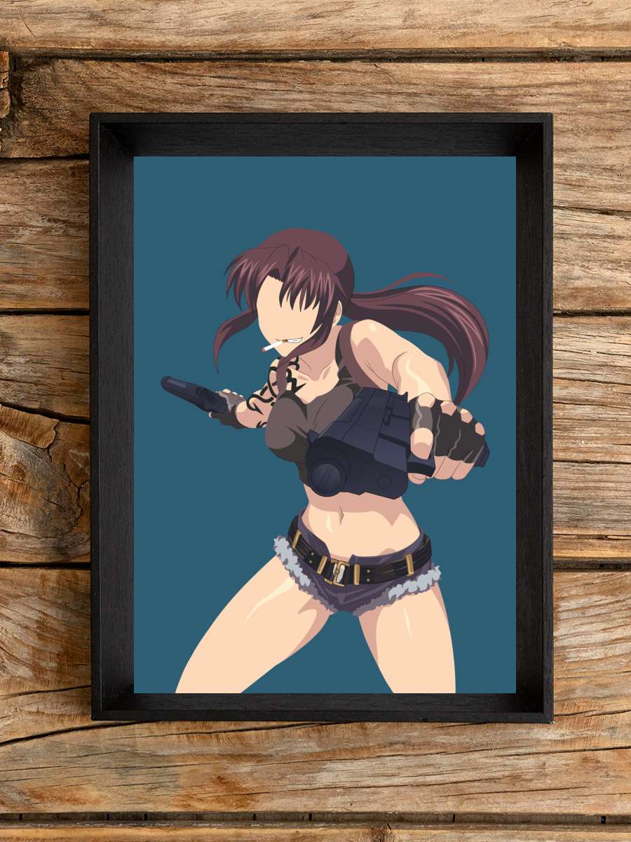 Revy from Black Lagoon Anime Poster Çerçevesiz Yüksek Kalite Anime Duvar Poster