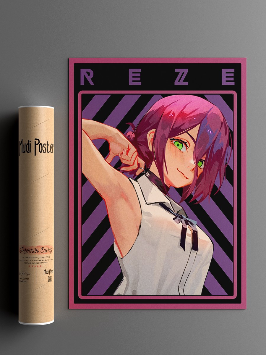 REZE Anime Poster Çerçevesiz Yüksek Kalite Anime Duvar Poster