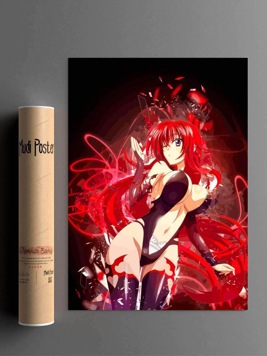Rias gremory Anime Poster Çerçevesiz Yüksek Kalite Anime Duvar Poster