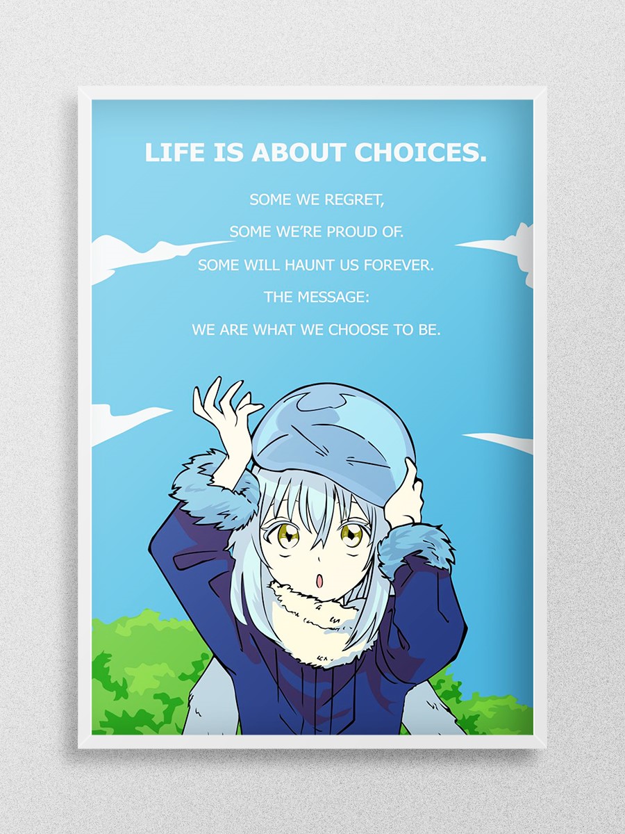 Rimuru Slime Anime Tempest Anime Poster Çerçevesiz Yüksek Kalite Anime Duvar Poster