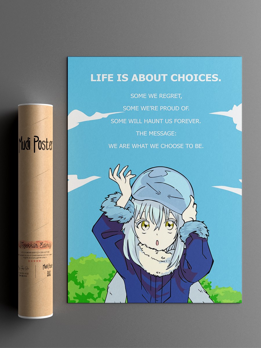 Rimuru Slime Anime Tempest Anime Poster Çerçevesiz Yüksek Kalite Anime Duvar Poster
