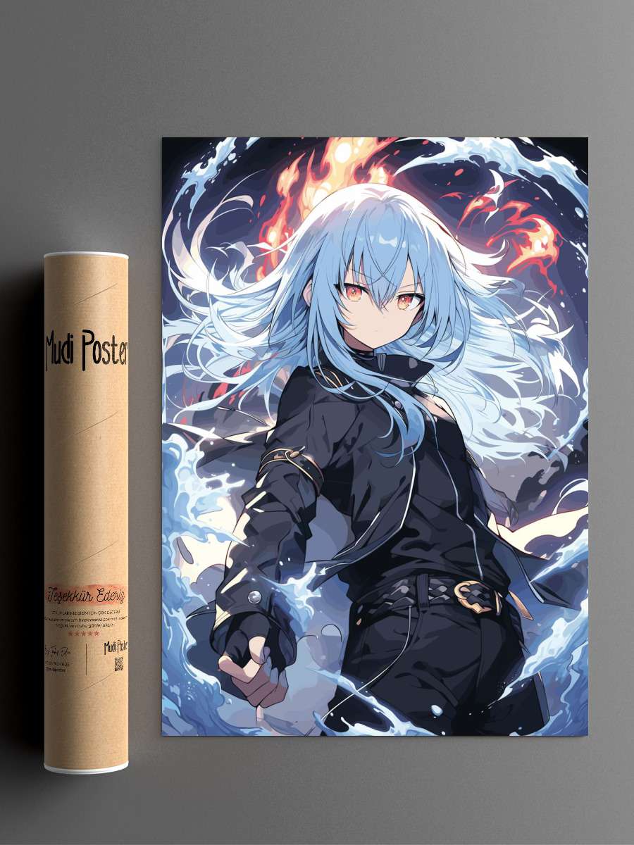Rimuru Tempest Anime Anime Poster Çerçevesiz Yüksek Kalite Anime Duvar Poster