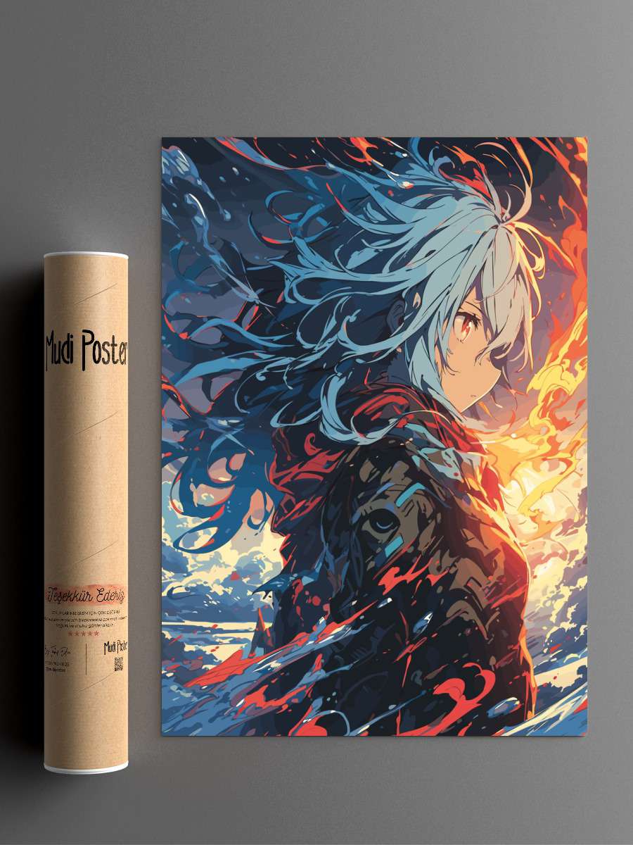 Rimuru Tempest Anime Anime Poster Çerçevesiz Yüksek Kalite Anime Duvar Poster