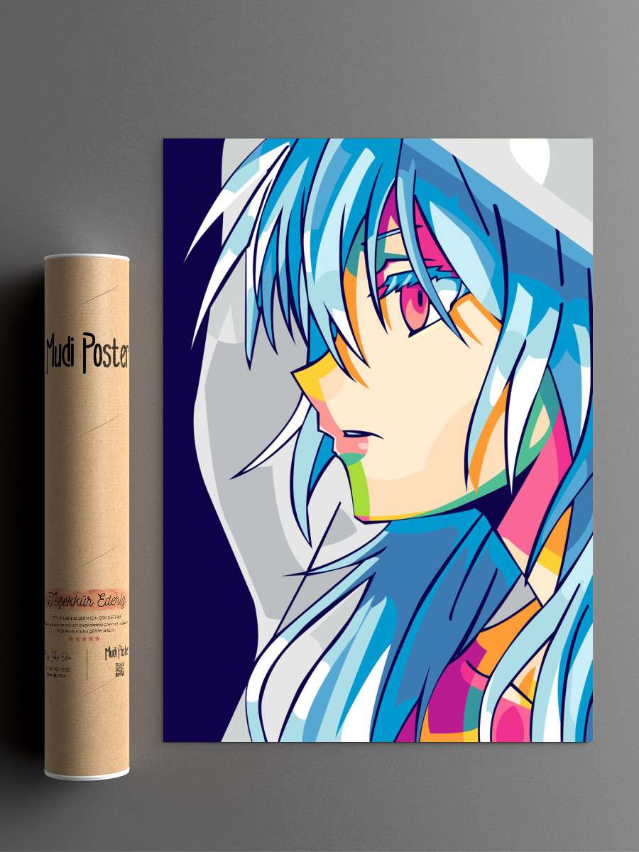Rimuru Tempest pop art Anime Poster Çerçevesiz Yüksek Kalite Anime Duvar Poster