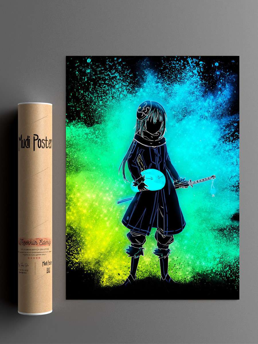 Rimuru Tempest Anime Poster Çerçevesiz Yüksek Kalite Anime Duvar Poster