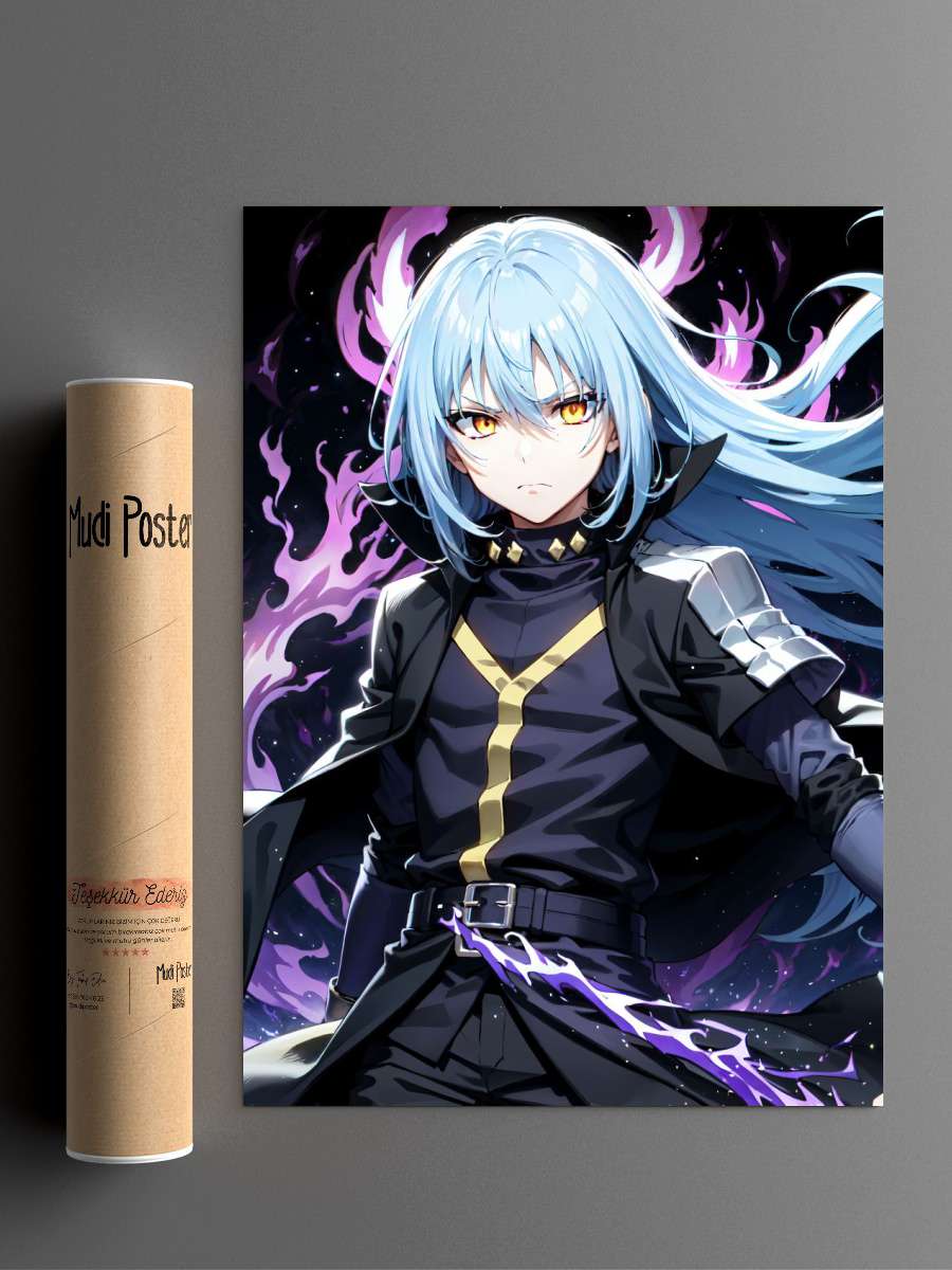 Rimuru Tempest Tensura Anime Poster Çerçevesiz Yüksek Kalite Anime Duvar Poster