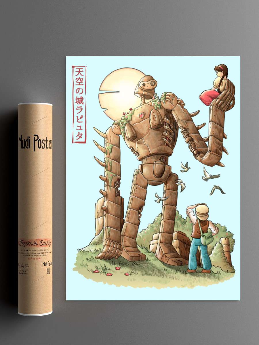 Robot in the Sky Anime Poster Çerçevesiz Yüksek Kalite Anime Duvar Poster