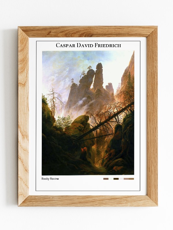 Caspar David Friedrich Rocky Ravine Poster