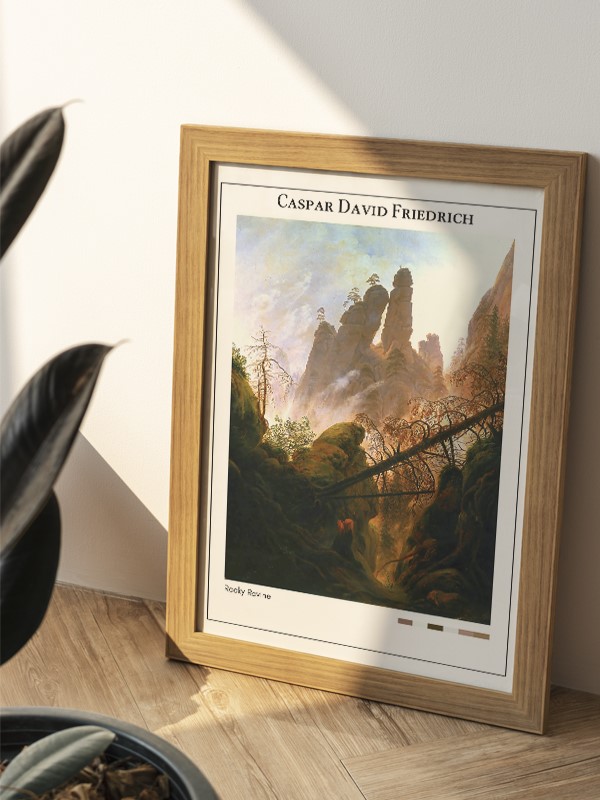 Caspar David Friedrich Rocky Ravine Poster
