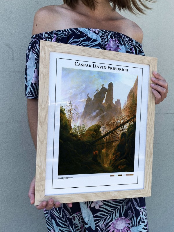 Caspar David Friedrich Rocky Ravine Poster