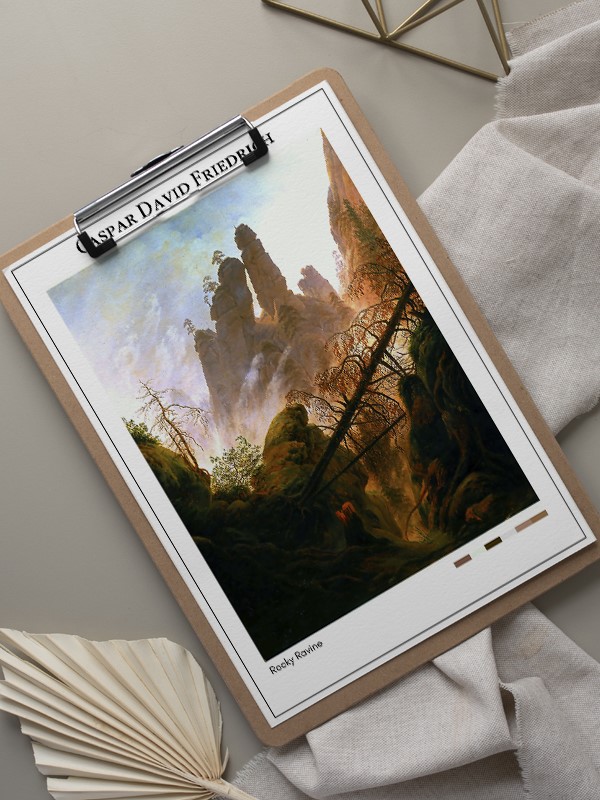 Caspar David Friedrich Rocky Ravine Poster