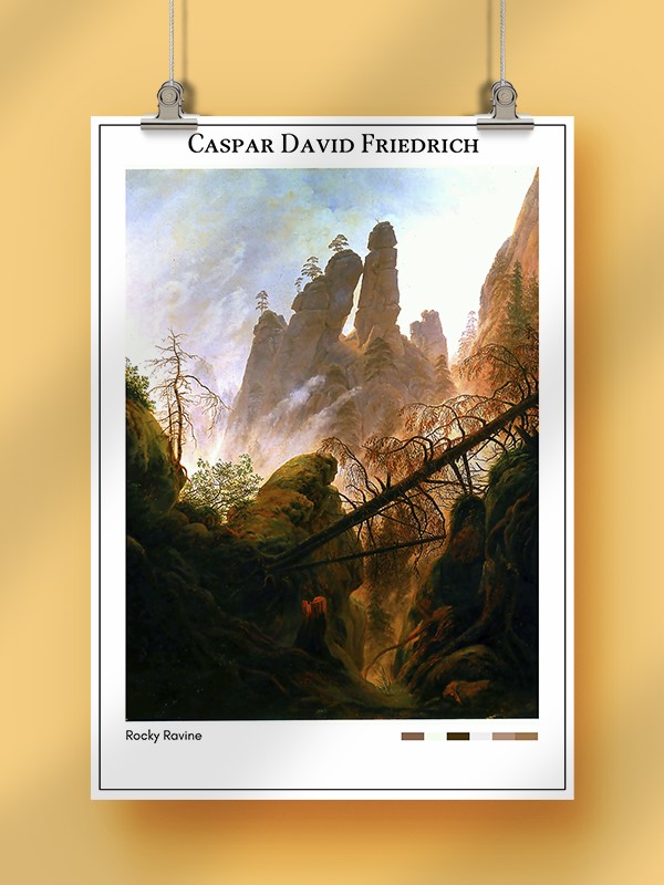 Caspar David Friedrich Rocky Ravine Poster