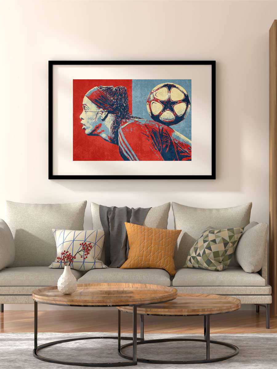 ronaldinho Futbol Poster Çerçevesiz Yüksek Kalite Futbolcu Duvar Poster