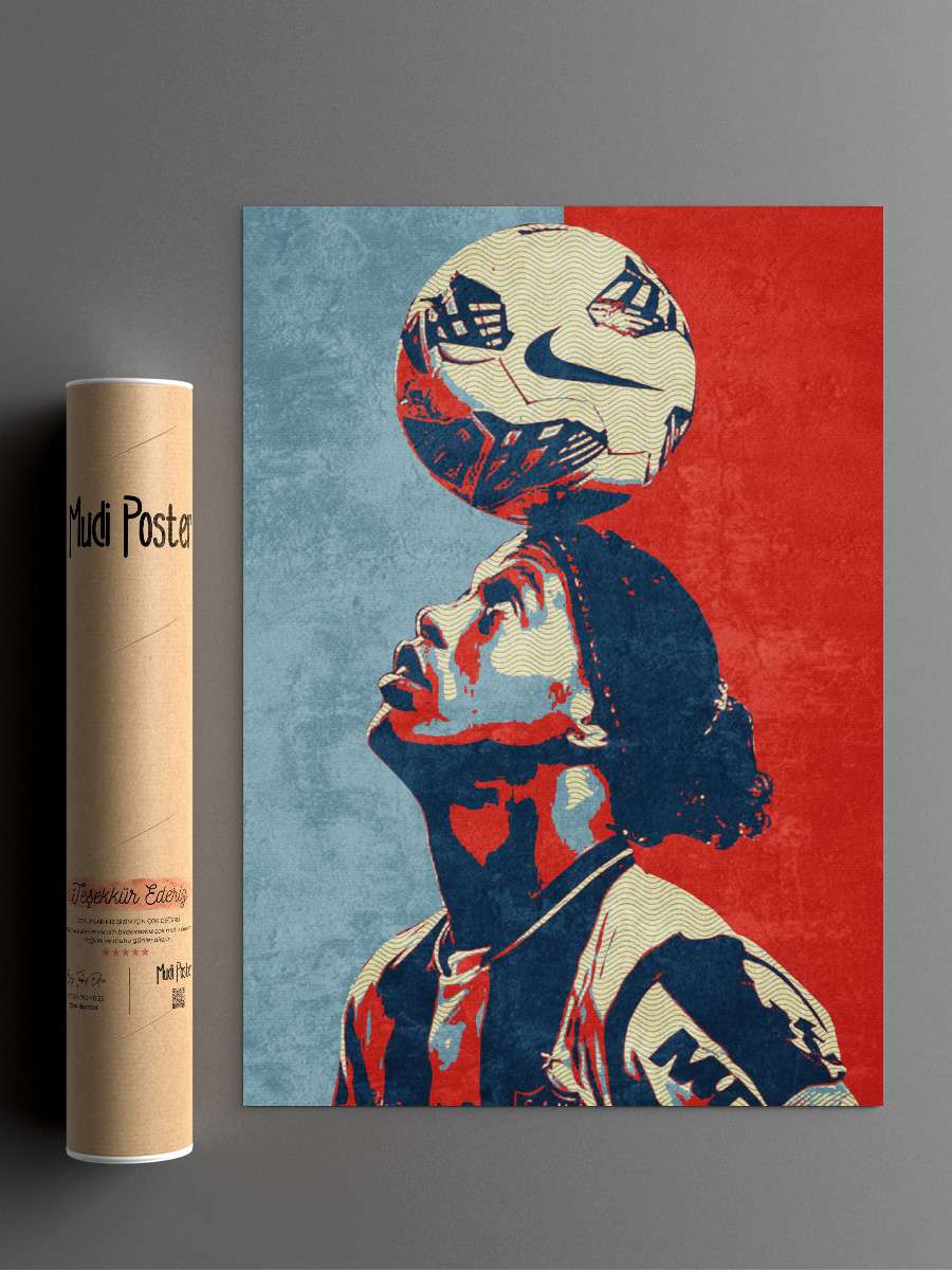 ronaldinho Futbol Poster Çerçevesiz Yüksek Kalite Futbolcu Duvar Poster