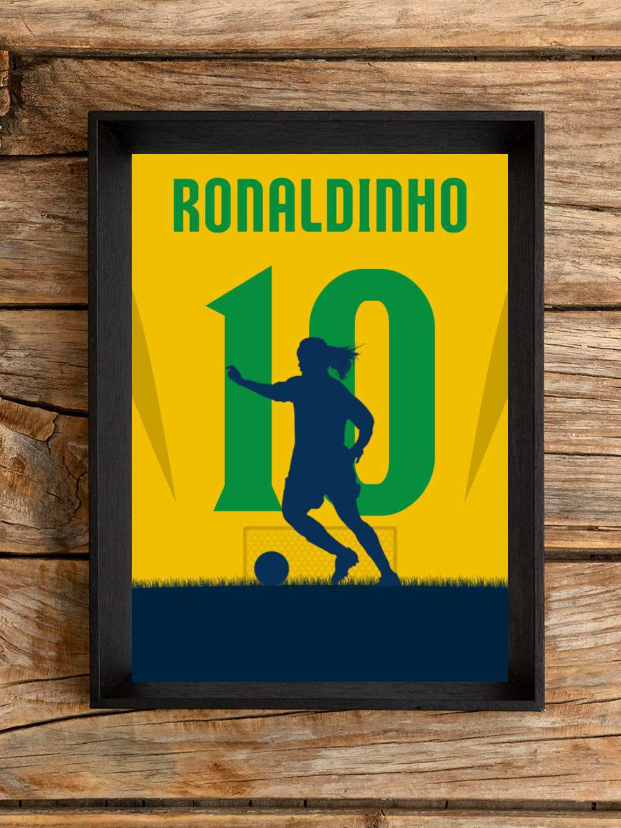 Ronaldinho Futbol Poster Çerçevesiz Yüksek Kalite Futbolcu Duvar Poster