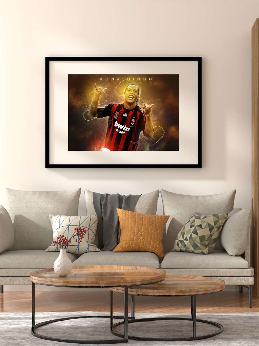 Ronaldinho Futbol Poster Çerçevesiz Yüksek Kalite Futbolcu Duvar Poster