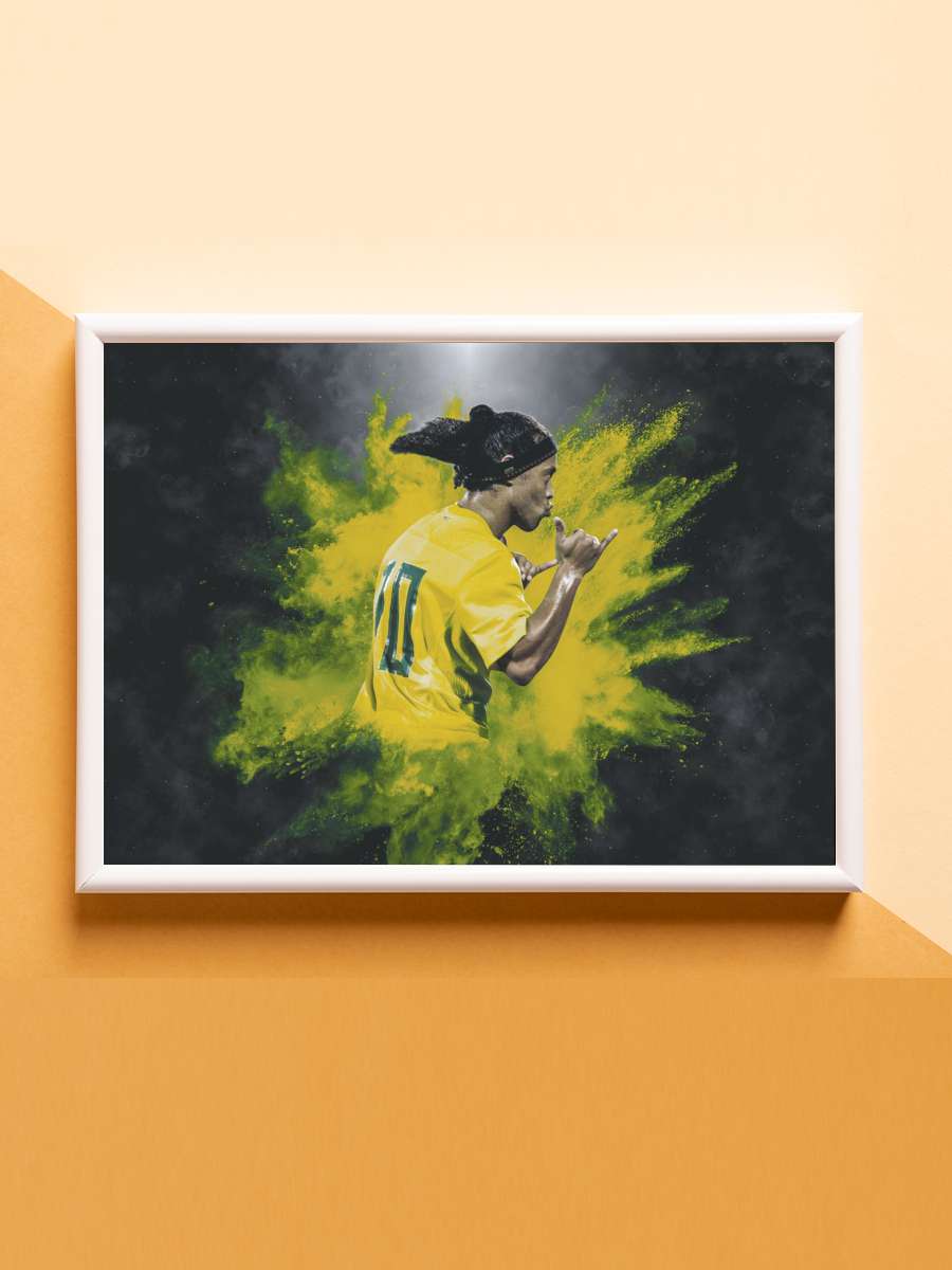 Ronaldinho Futbol Poster Çerçevesiz Yüksek Kalite Futbolcu Duvar Poster