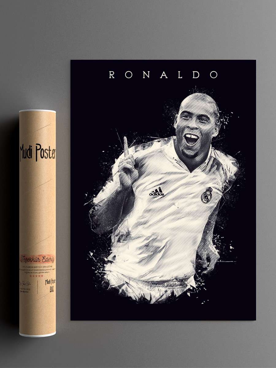 Ronaldo Futbol Poster Çerçevesiz Yüksek Kalite Futbolcu Duvar Poster