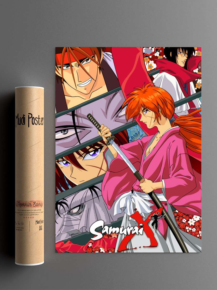 Rurouni Kenshin Anime Poster Çerçevesiz Yüksek Kalite Anime Duvar Poster