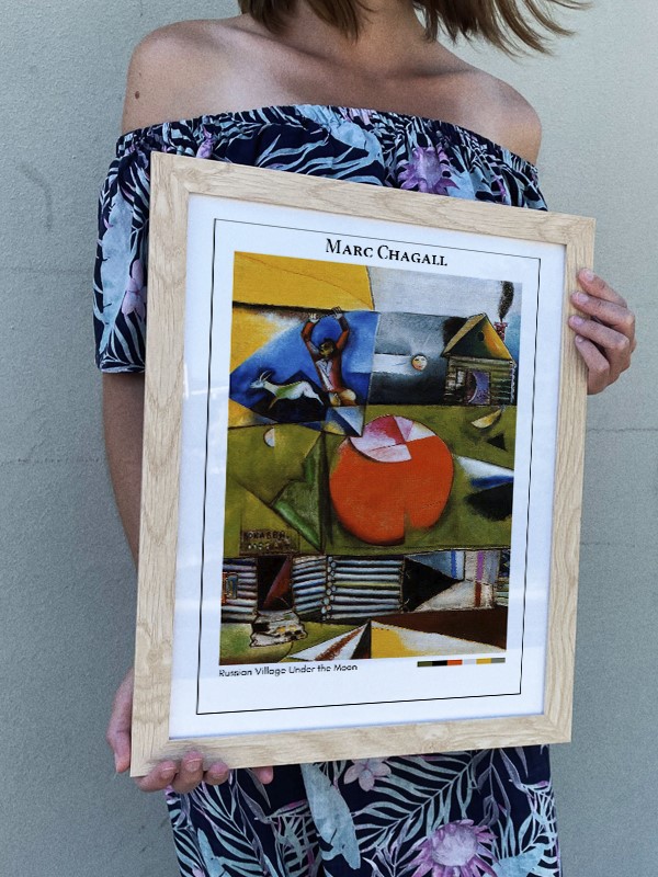 Marc Chagall Russian Village Under the Moon Poster