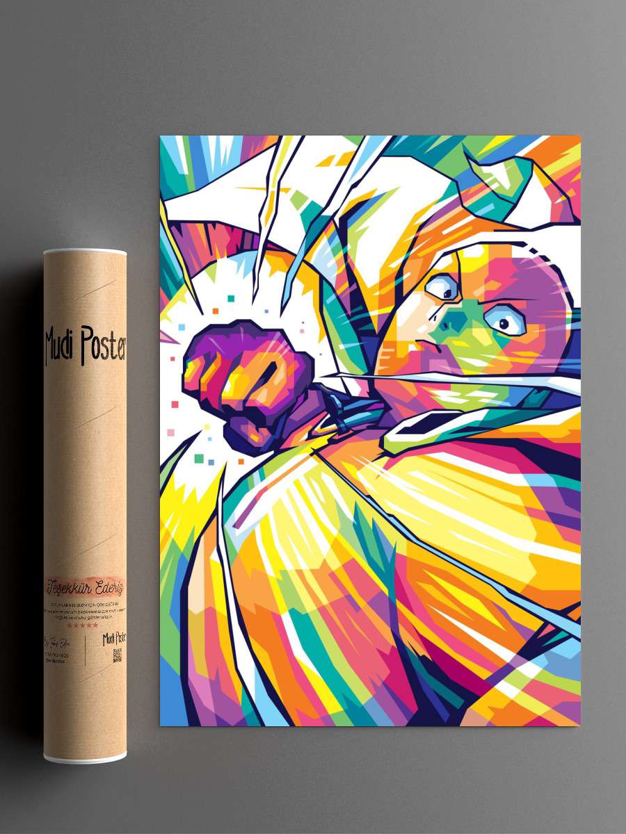 Saitama Anime Poster Çerçevesiz Yüksek Kalite Anime Duvar Poster