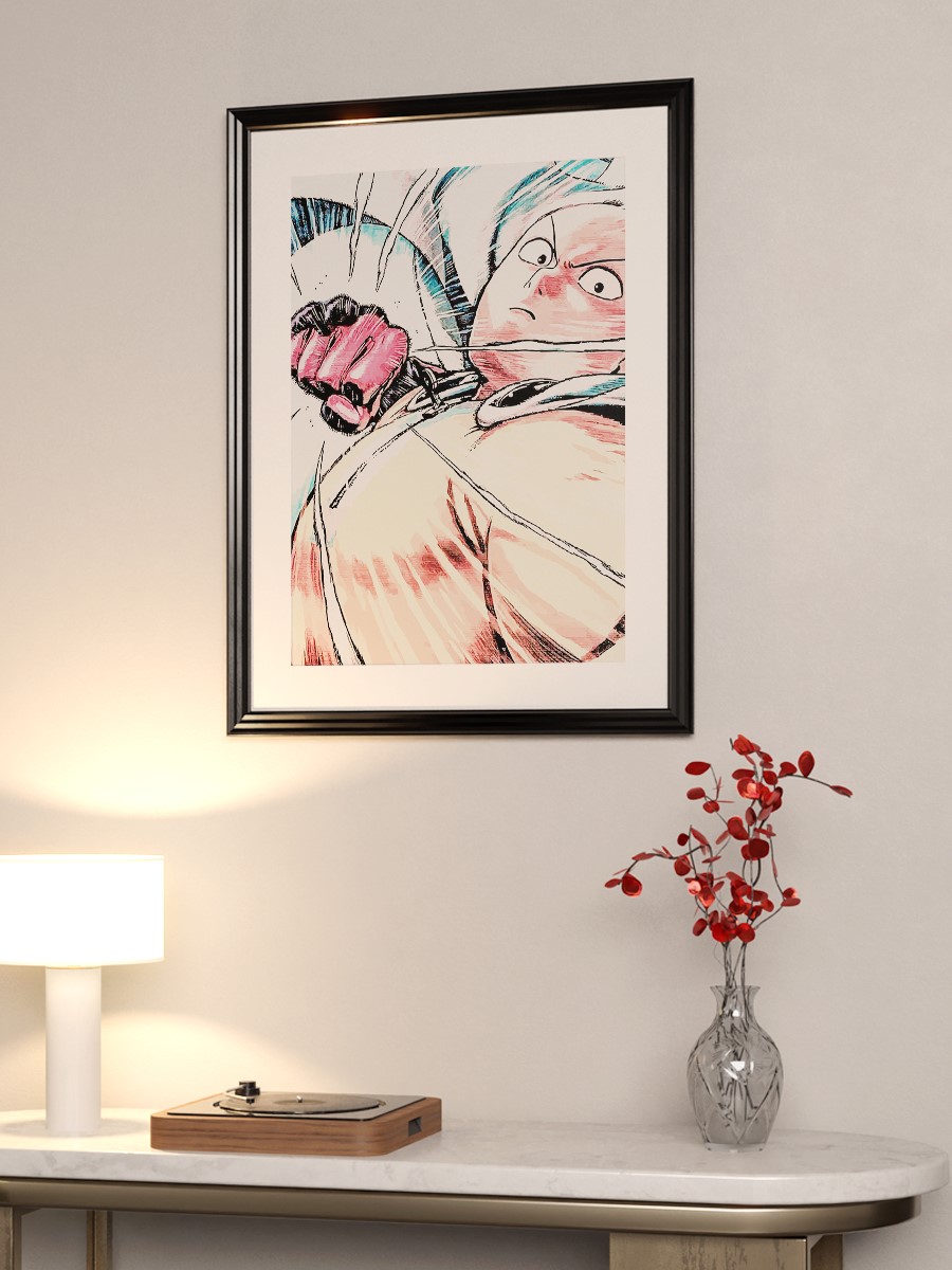 saitama Anime Poster Çerçevesiz Yüksek Kalite Anime Duvar Poster