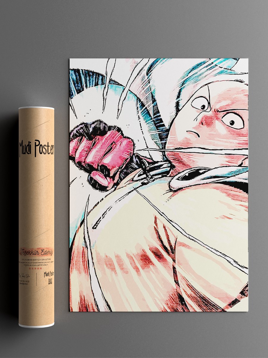 saitama Anime Poster Çerçevesiz Yüksek Kalite Anime Duvar Poster