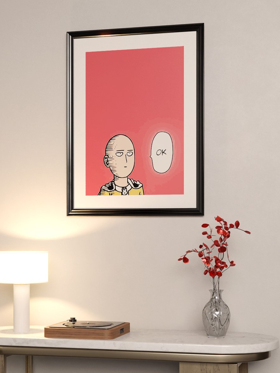 saitama Anime Poster Çerçevesiz Yüksek Kalite Anime Duvar Poster