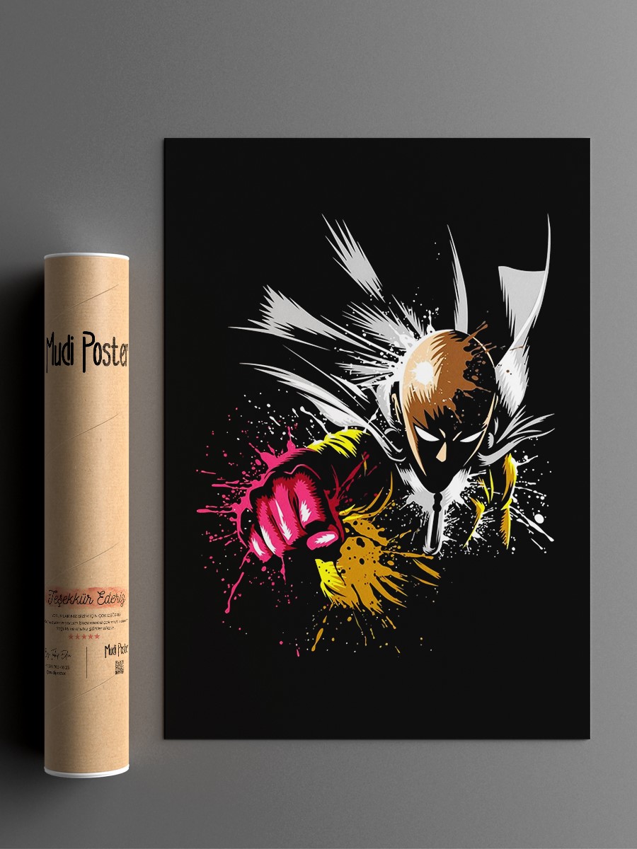 Saitama Punch Anime Poster Çerçevesiz Yüksek Kalite Anime Duvar Poster
