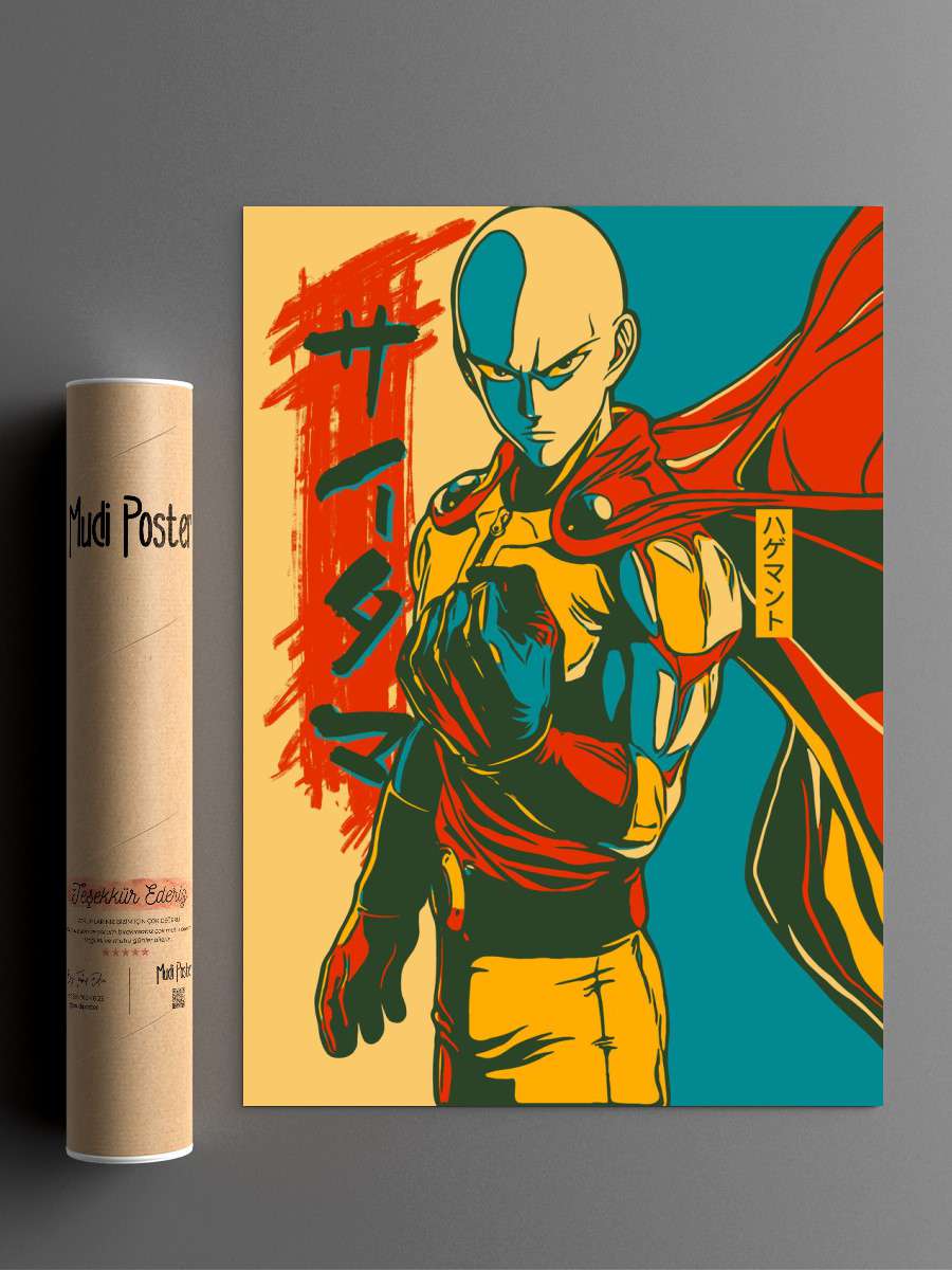 Saitama Savage Anime Poster Çerçevesiz Yüksek Kalite Anime Duvar Poster