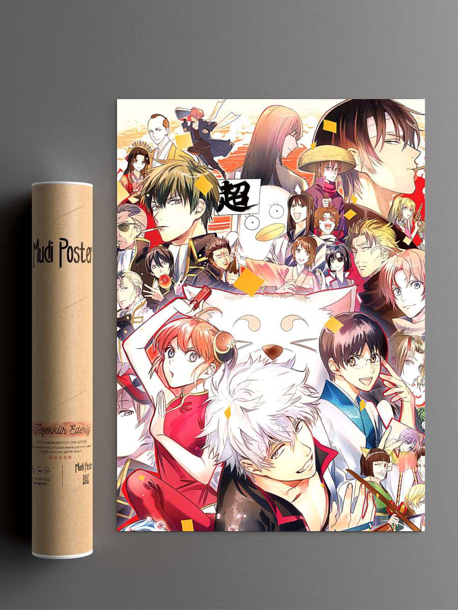 Sakata Gintoki Gintama Anime Poster Çerçevesiz Yüksek Kalite Anime Duvar Poster