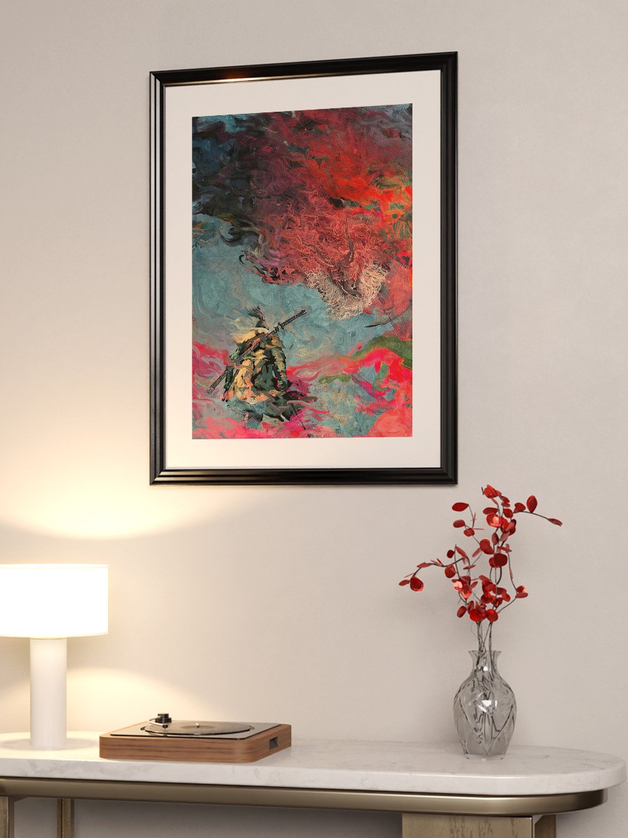 Samurai abstract sekiro Anime Poster Çerçevesiz Yüksek Kalite Anime Duvar Poster