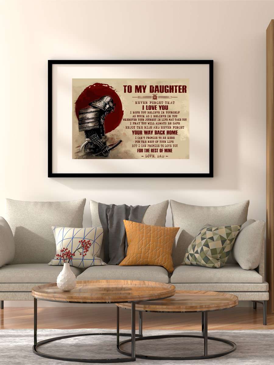 SAMURAI DAD TO DAUGHTER Anime Poster Çerçevesiz Yüksek Kalite Anime Duvar Poster