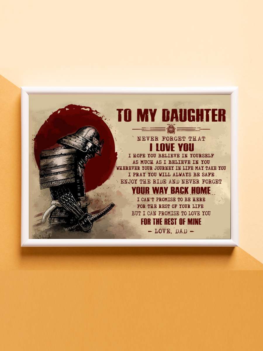 SAMURAI DAD TO DAUGHTER Anime Poster Çerçevesiz Yüksek Kalite Anime Duvar Poster
