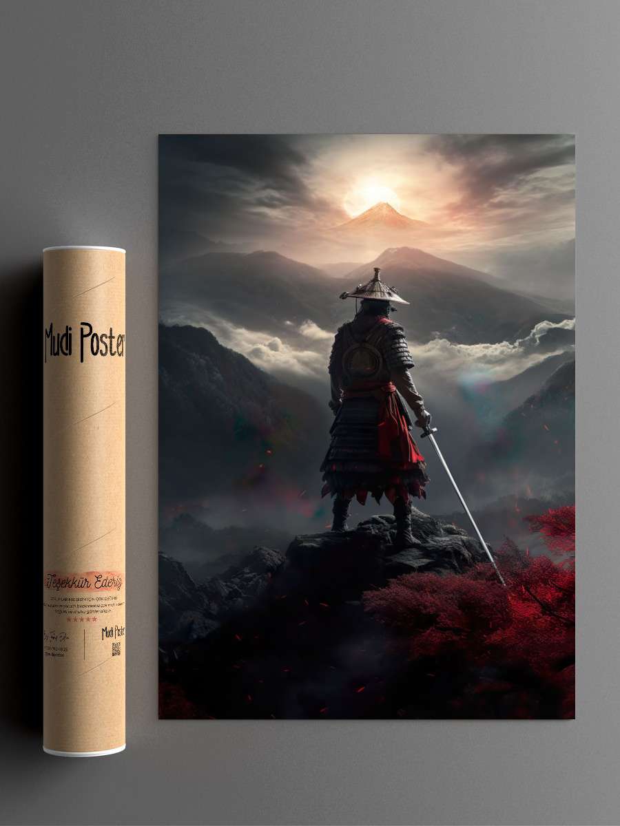 Samurai evening mist Anime Poster Çerçevesiz Yüksek Kalite Anime Duvar Poster