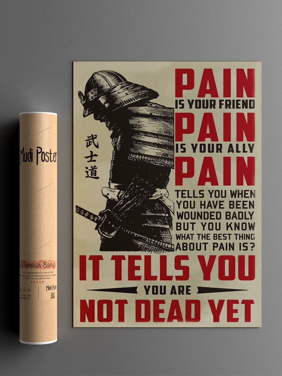 SAMURAI Japan Quote Anime Poster Çerçevesiz Yüksek Kalite Anime Duvar Poster