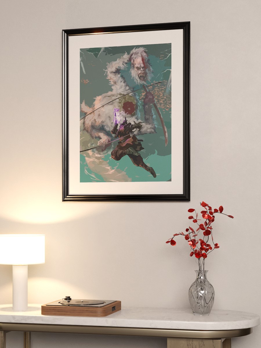 samurai japan sekiro Anime Poster Çerçevesiz Yüksek Kalite Anime Duvar Poster