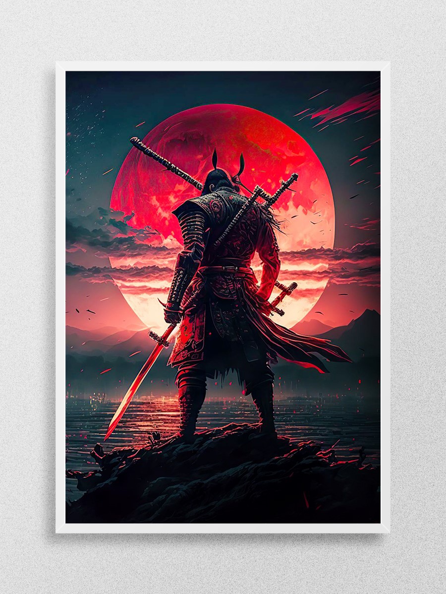 Samurai Anime Poster Çerçevesiz Yüksek Kalite Anime Duvar Poster