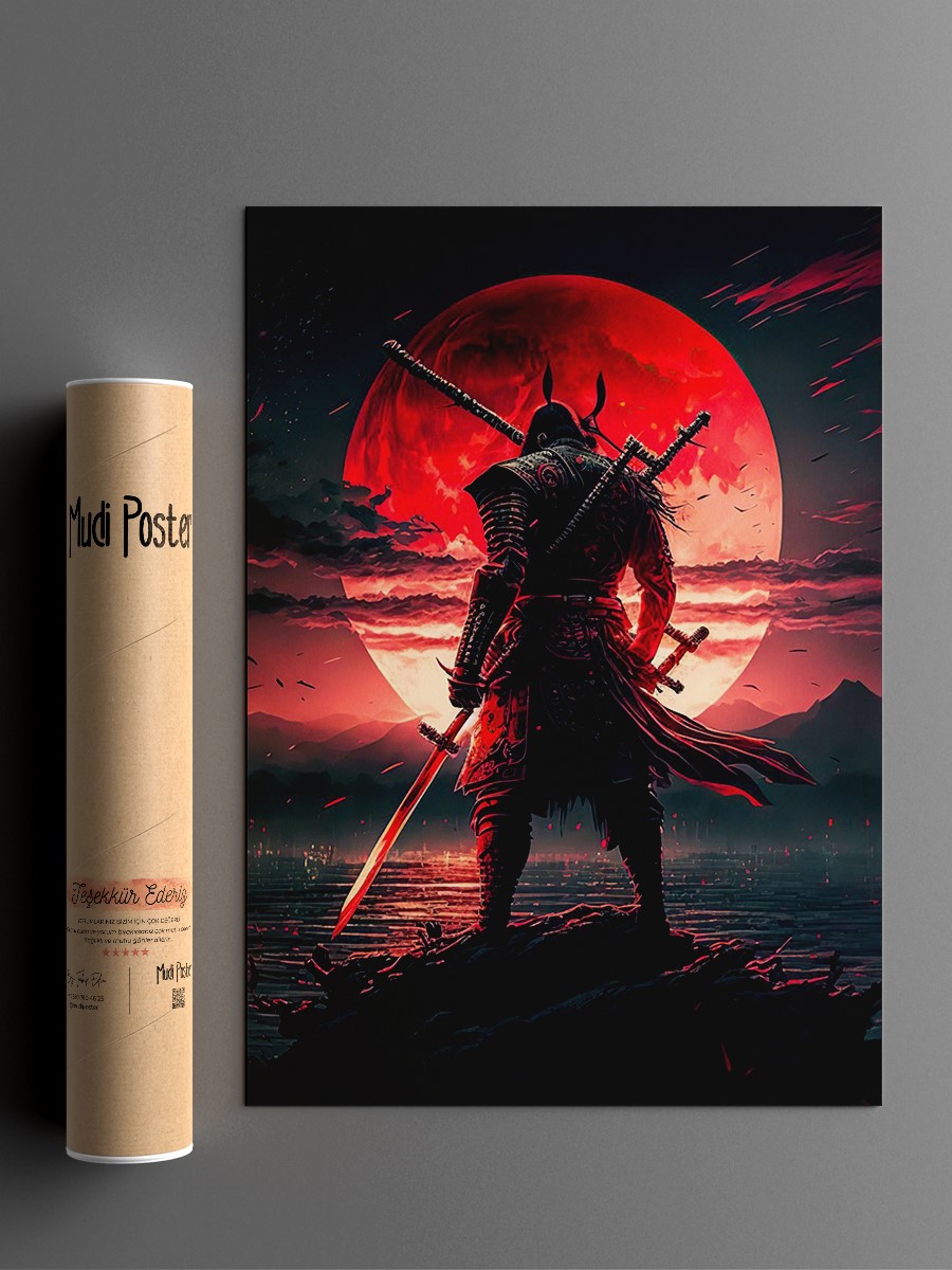 Samurai Anime Poster Çerçevesiz Yüksek Kalite Anime Duvar Poster