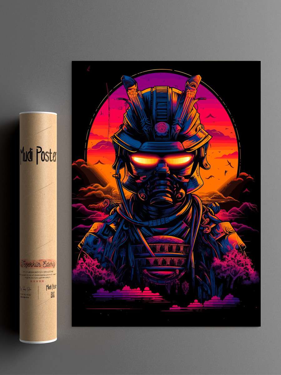 samurai vivid color Anime Poster Çerçevesiz Yüksek Kalite Anime Duvar Poster