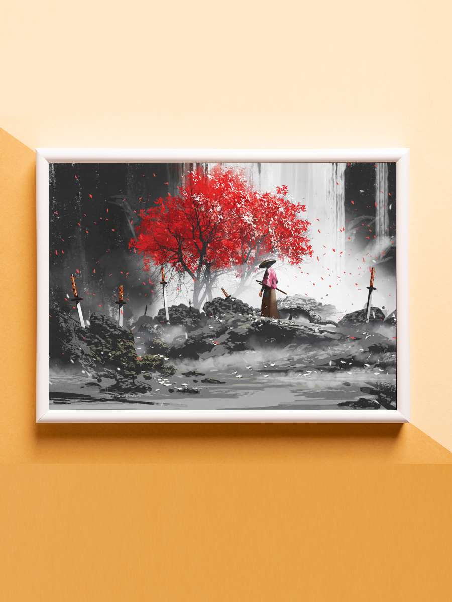Samurai Warrior Anime Poster Çerçevesiz Yüksek Kalite Anime Duvar Poster
