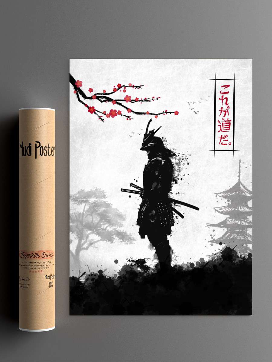 Samurai Warrior Anime Poster Çerçevesiz Yüksek Kalite Anime Duvar Poster