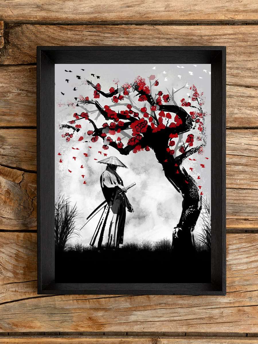 samurai with hat Anime Poster Çerçevesiz Yüksek Kalite Anime Duvar Poster