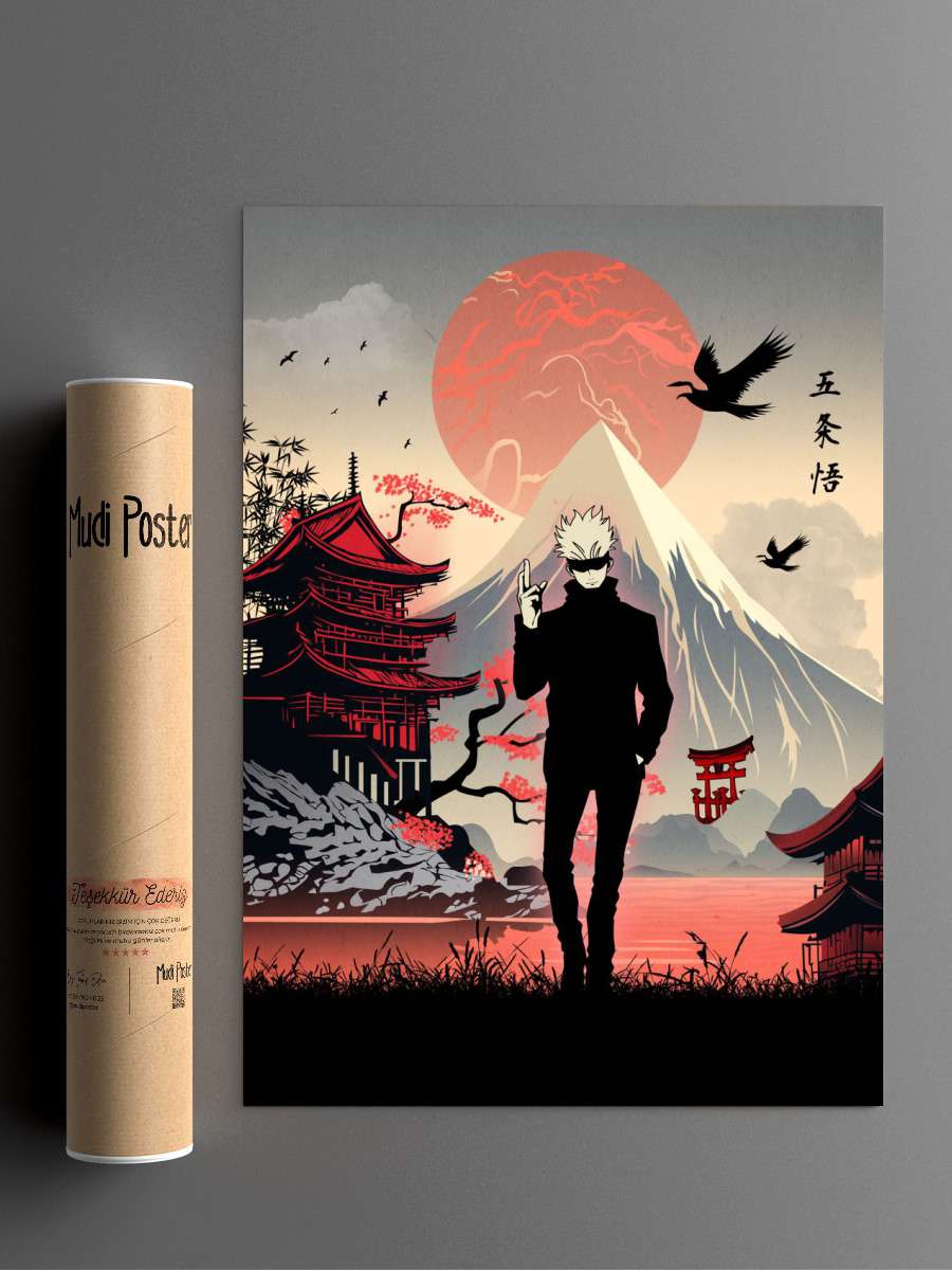 Satoru Gojo Jujutsu Kaisen Anime Poster Çerçevesiz Yüksek Kalite Anime Duvar Poster