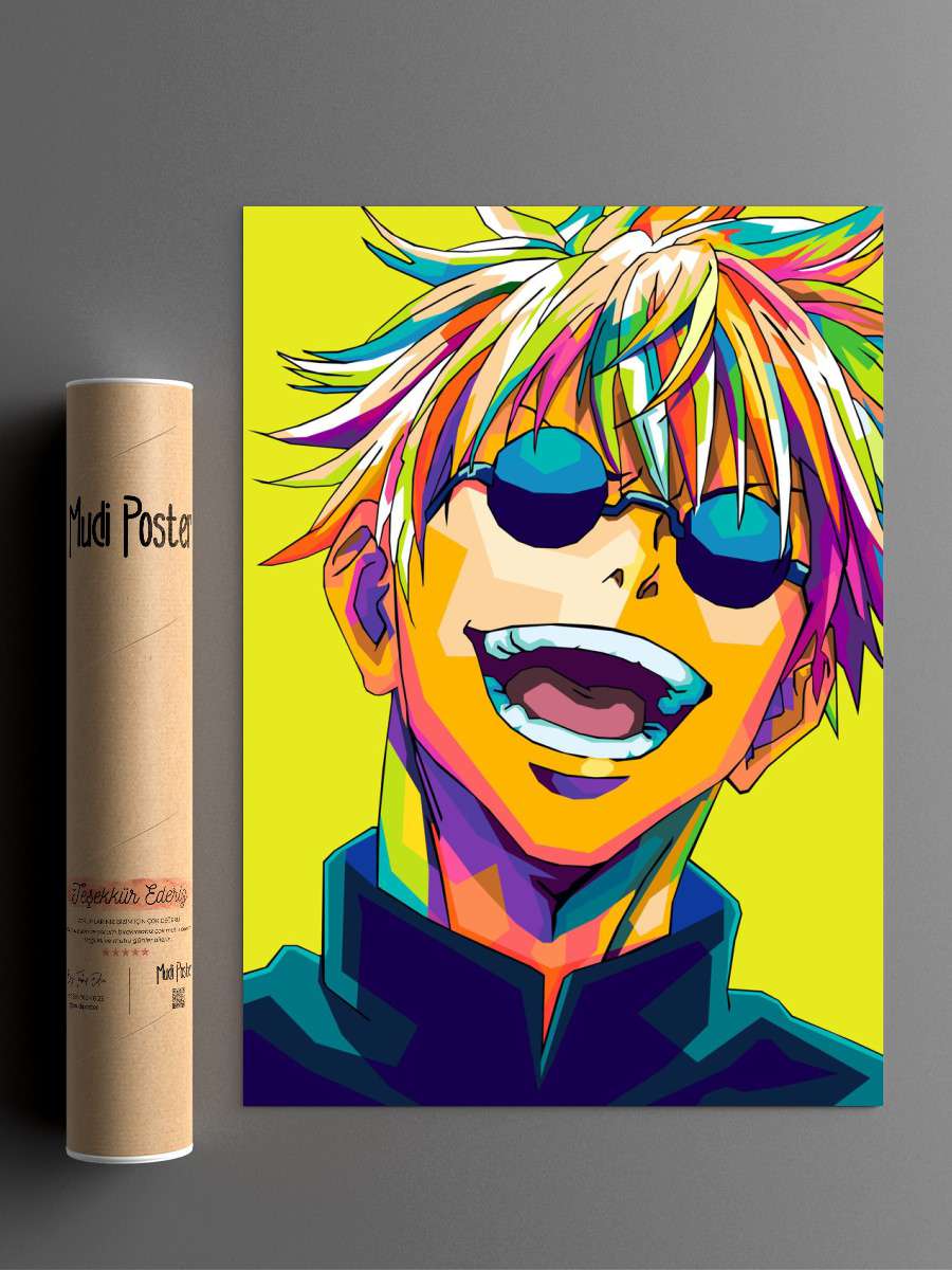 satoru gojo jujutsu kaisen Anime Poster Çerçevesiz Yüksek Kalite Anime Duvar Poster