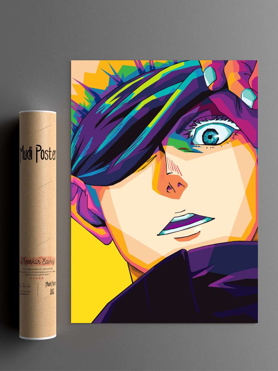 Satoru Gojo Anime Poster Çerçevesiz Yüksek Kalite Anime Duvar Poster