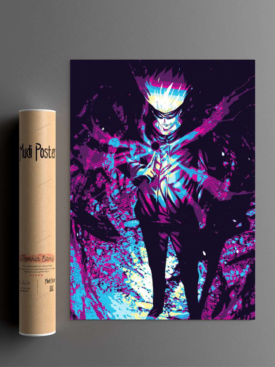 Satoru Gojo Anime Poster Çerçevesiz Yüksek Kalite Anime Duvar Poster