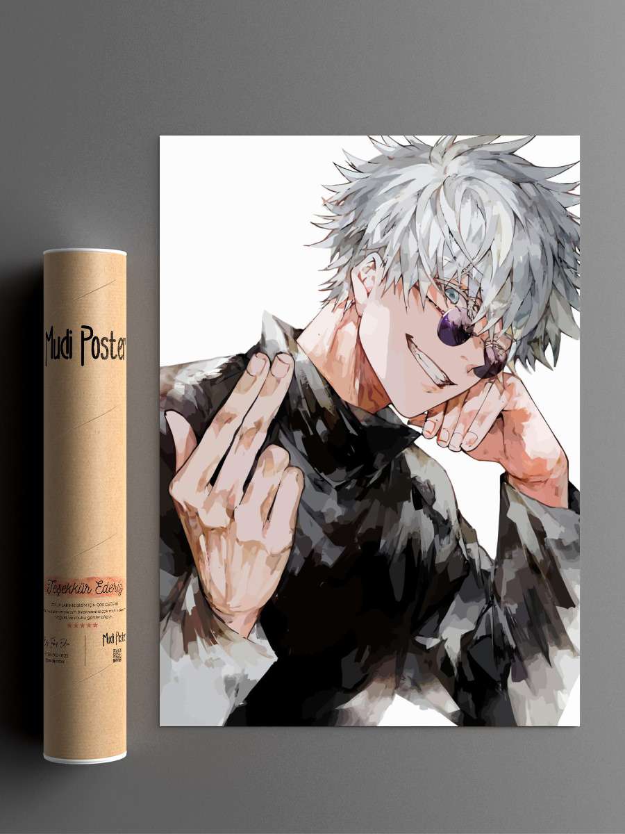 Satoru Gojo Anime Poster Çerçevesiz Yüksek Kalite Anime Duvar Poster