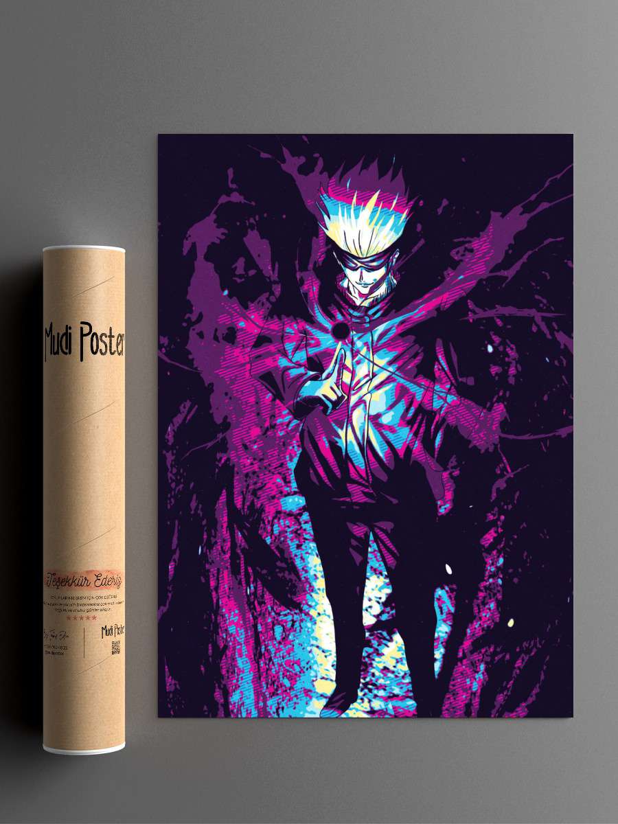 satoru gojo Anime Poster Çerçevesiz Yüksek Kalite Anime Duvar Poster