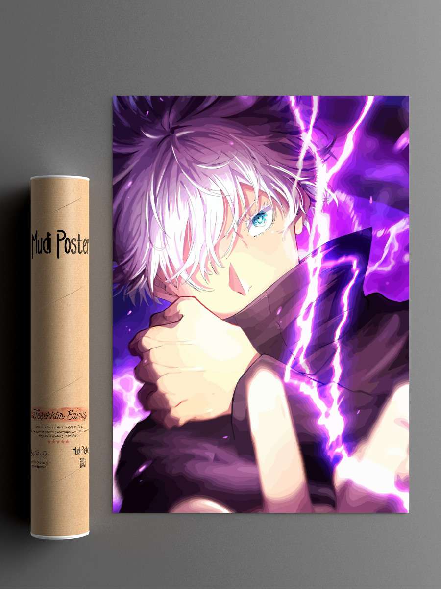 Satoru Gojo Anime Poster Çerçevesiz Yüksek Kalite Anime Duvar Poster